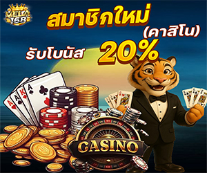 โปรรายวันคาสิโน  รับโบนัสฟรี 20%